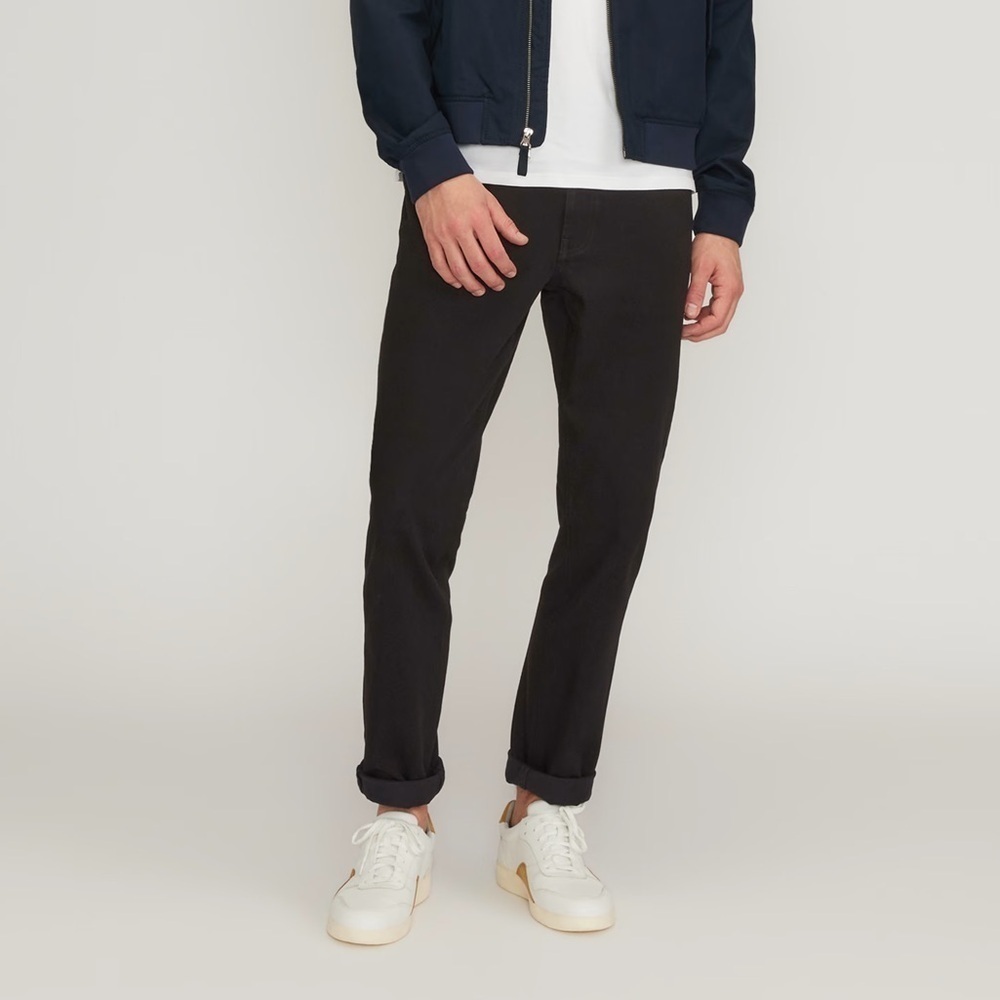 NWT Everlane Uniform The Slim Fit Performance Jean in Black sz 30X32